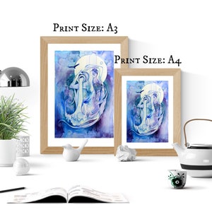 Aquarius Zodiac Goddess Art Print image 6