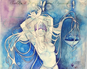 Libra Zodiac Goddess Art Print