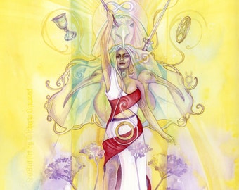 The Magician Tarot Art / Tree of Life Oracle Spiritual Art Print