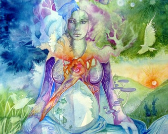 Pachamama Earth Mother Gaia Art Print