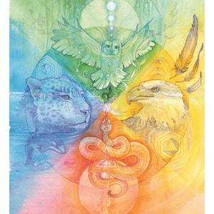 Shamanic Spirit Animals Art Print