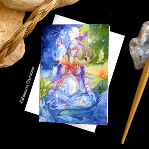 Carte de voeux Pachamama Gaia, déesse