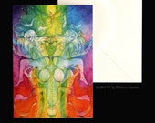 Shamanic Rainbow Goddess Greeting Card