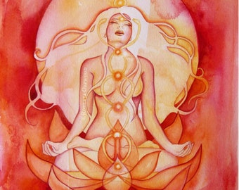 Kundalini Rising Chakra Goddess Art Print