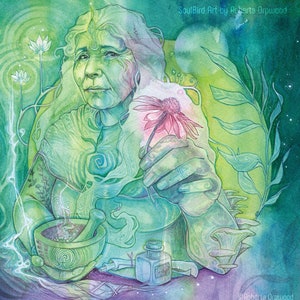 Herbalist Medicine Woman Art Print