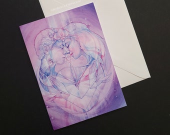 Divine Lovers Valentines Greeting Card