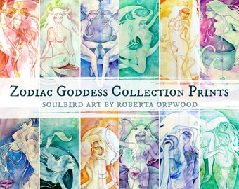Zodiac Goddess Art Prints / A3 - choose your print