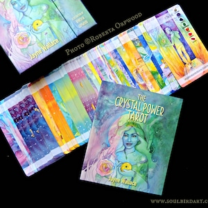 SIGNED Crystal Power Tarot Illustrated by Roberta Orpwood - SoulBird Art Artist Edition