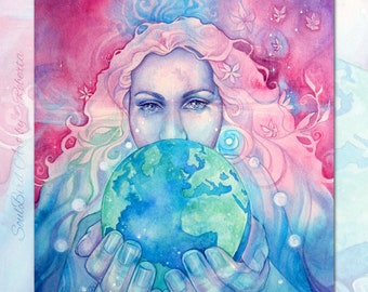 Earth Keeper Gaia Art Print / A3