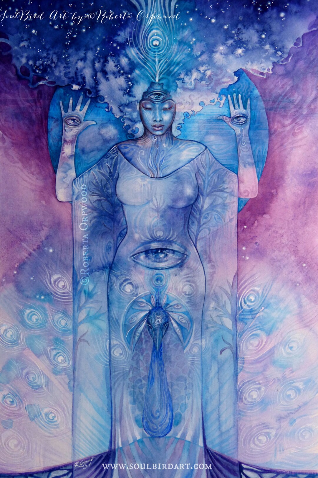 Shamanic Chakra Goddess Art / Sacred Third Eye Chakra Etsy