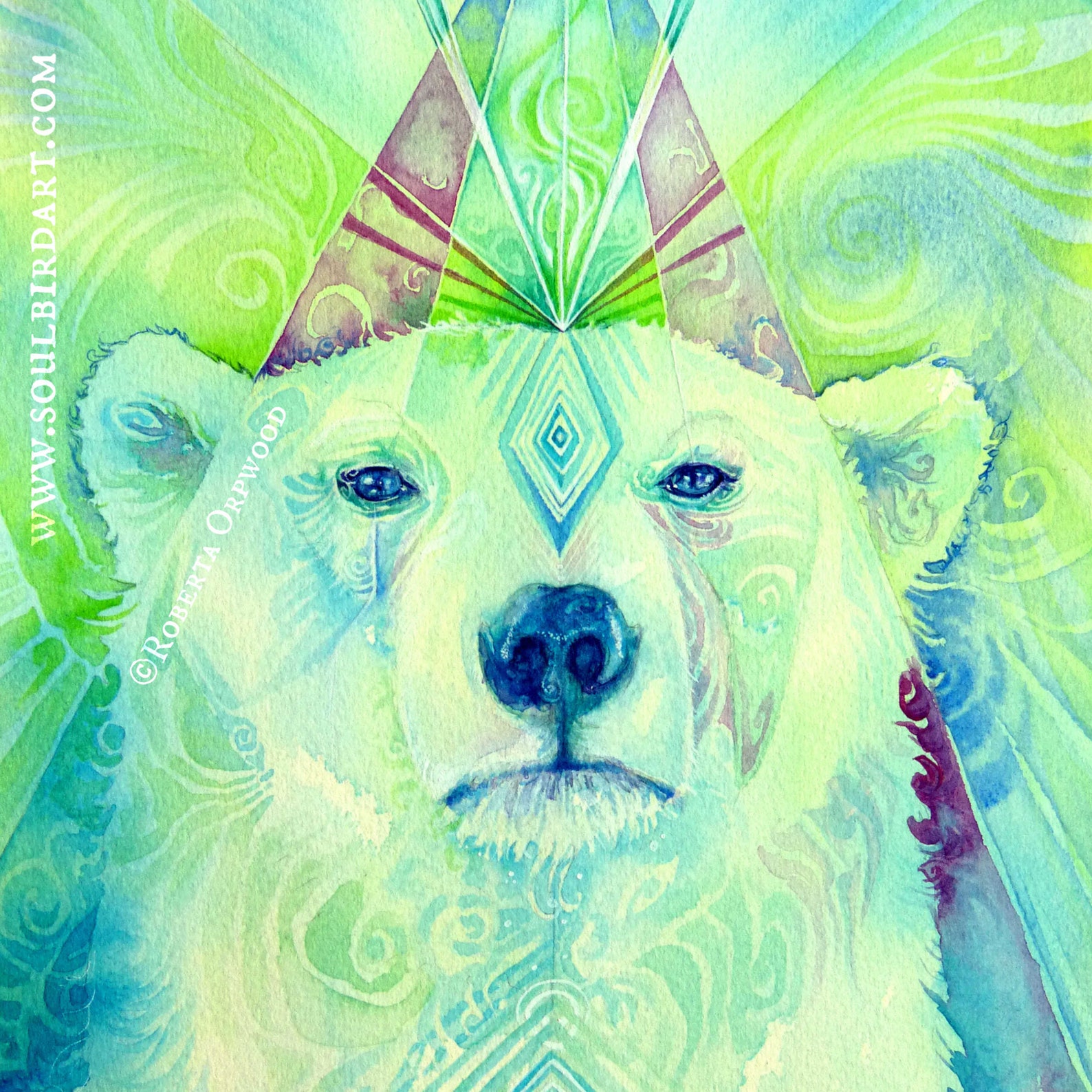 Polar Bear Spirit Animal Art Print / A3 - Etsy