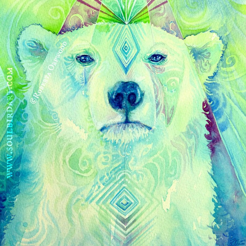 Polar Bear Spirit Animal Art Print / A3 - Etsy