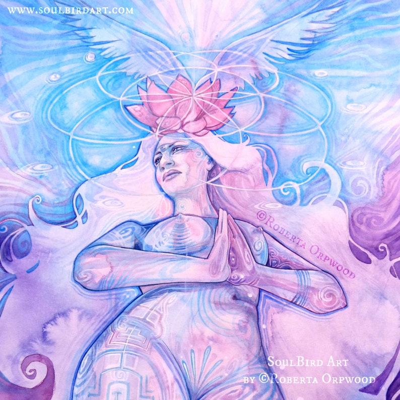 Shamanic Chakra Goddess Art / Sacred Crown Chakra Etsy