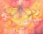 Butterfly Spirit Animal Art Print / A4