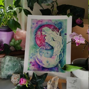 Virgo Zodiac Goddess Art Print A4 210mm x 297mm