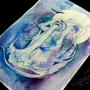 Aquarius Zodiac Goddess Art Print image 7