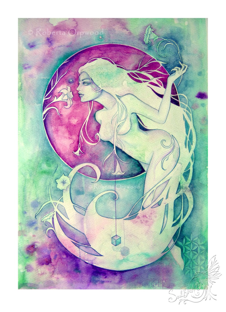 Virgo Zodiac Goddess Art Print image 9