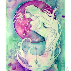 Virgo Zodiac Goddess Art Print image 7