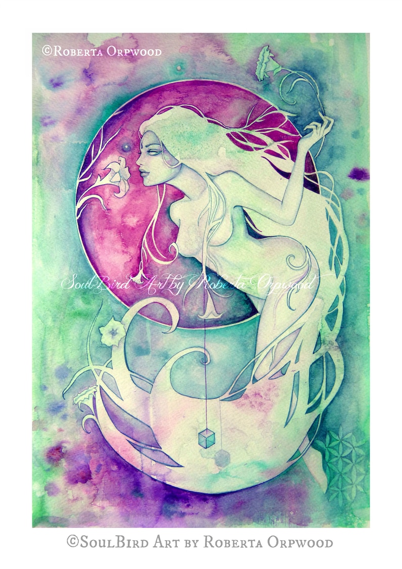 Virgo Zodiac Goddess Art Print image 3