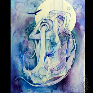 Aquarius Zodiac Goddess Art Print image 8