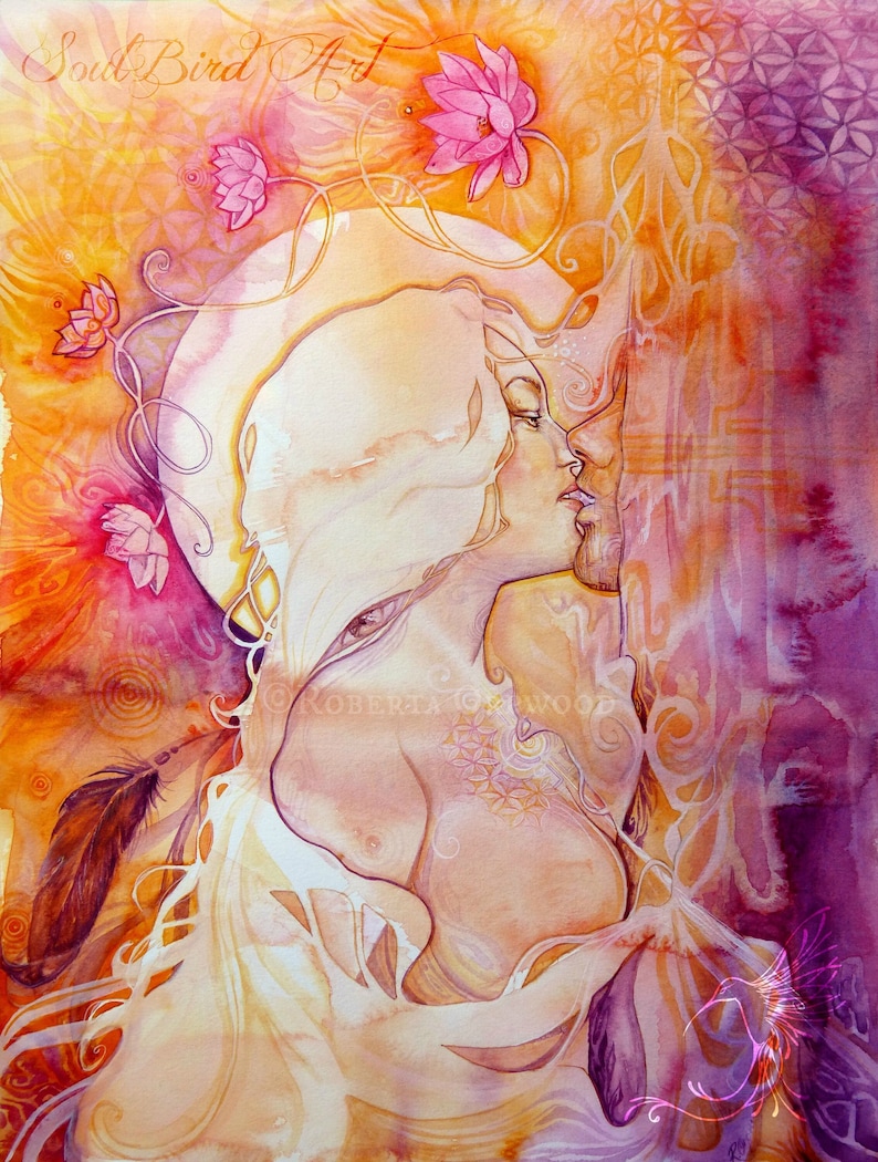 Twin Flame Lovers Art Print image 2