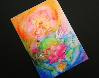 Lovers Kiss Greeting Card