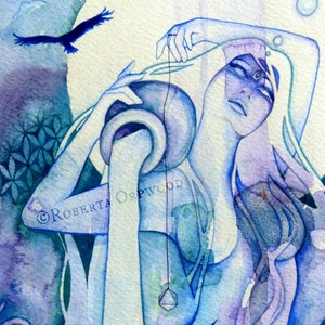 Aquarius Zodiac Goddess Art Print image 5