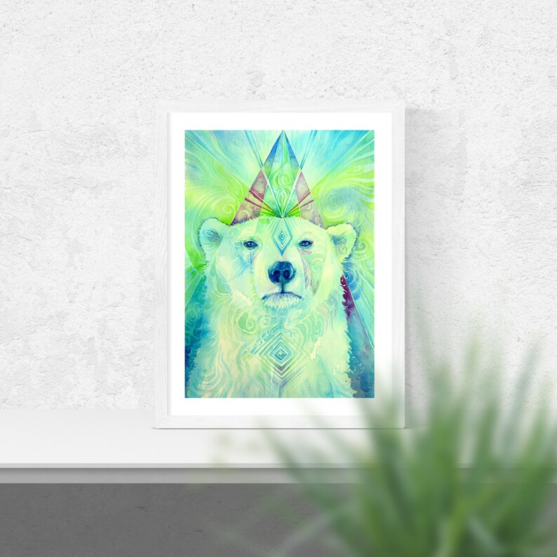Polar Bear Spirit Animal Art Print / A3 - Etsy