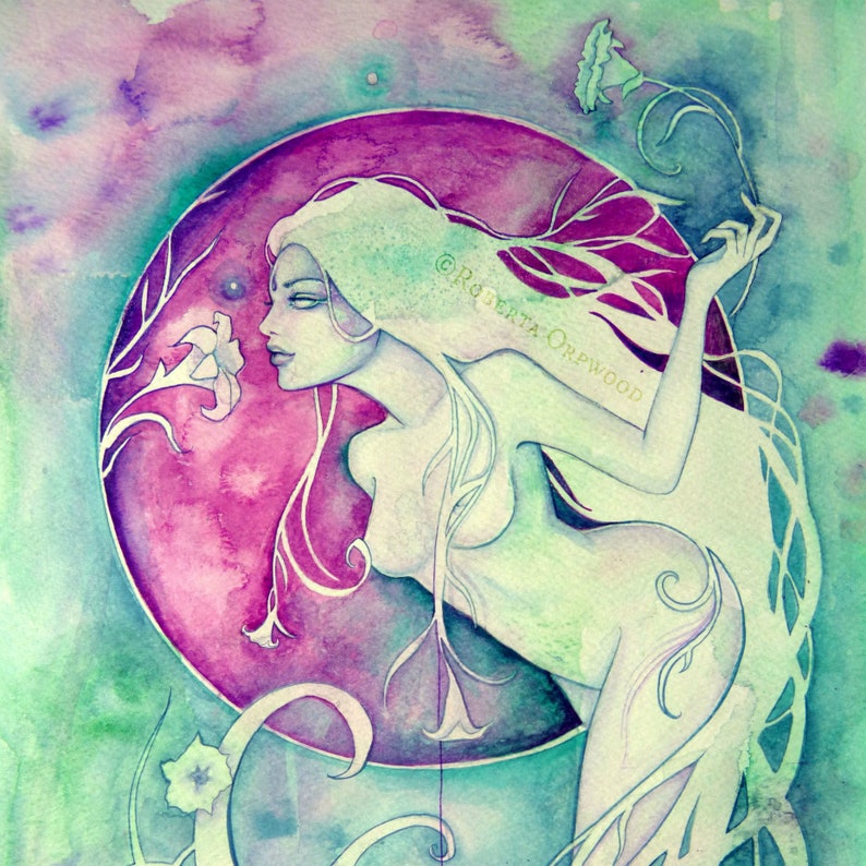 Virgo Zodiac Goddess Art Print image 2