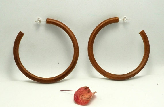 Wooden on sale earrings hoops