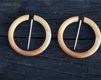 Cherry Wood Hoop Earrings / Wooden Hoop Earrings / Tribal earrings /  Reclaimed Wood Earrings / Wooden hoops