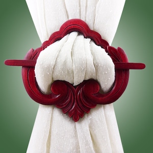 Curtains Tie Back Hand Carved Wooded Hold Back Drapery Tie Back Curtain Tie Back Home Decor
