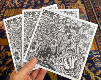 Glendale Fox Bundle of Five Blank Greeting Cards with Envelopes