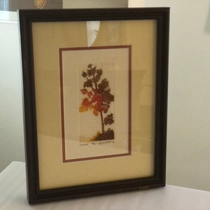 Vintage Framed Print with Certificate of Authenticity by Rosenthal Sunset 1978 Signed and Numbered Mid Century Modern Design