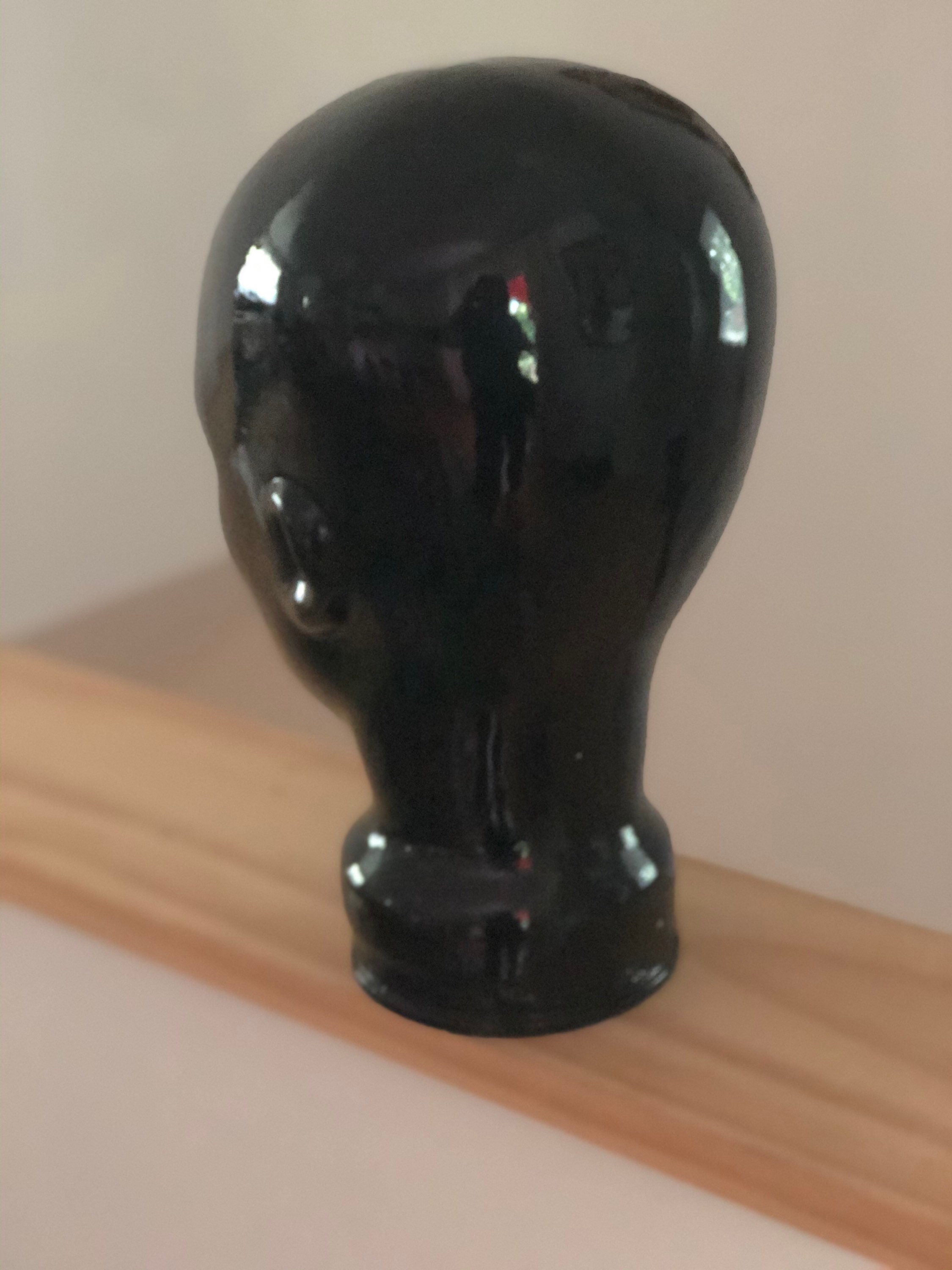 Vintage Mid Century Modern Black Art Glass Head Etsy