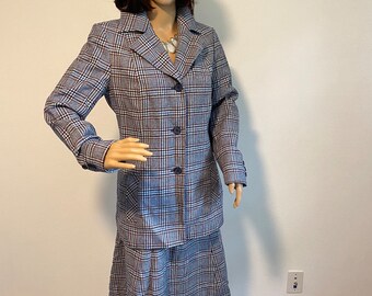 Pendleton Pure Virgin Wool Winter Skirt Suit Size Small Fully Lined