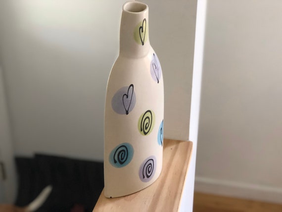 Scheurich Amano Ceramic Vase Abstract Modernist German Design Etsy