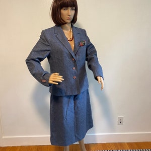 Country Suburbans Wool Skirt Suit Size Small