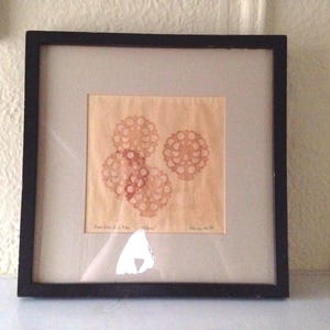 Mid Century Modern 1968 Wall Hanging Art Xavier Giron Listed Artist Abstract Framed and Matted Print Made in Mexico