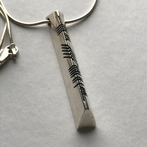 Ogham Custom Personalized Pendant in Sterling Silver