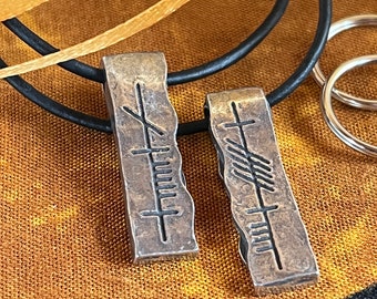 Anam Cara Soul Friend Ogham Pewter Pendant Set