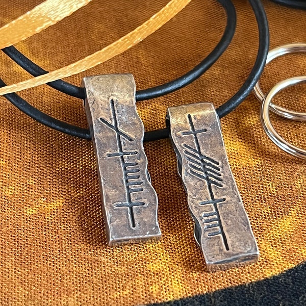 Anam Cara Soul Friend Ogham Pewter Pendant Set