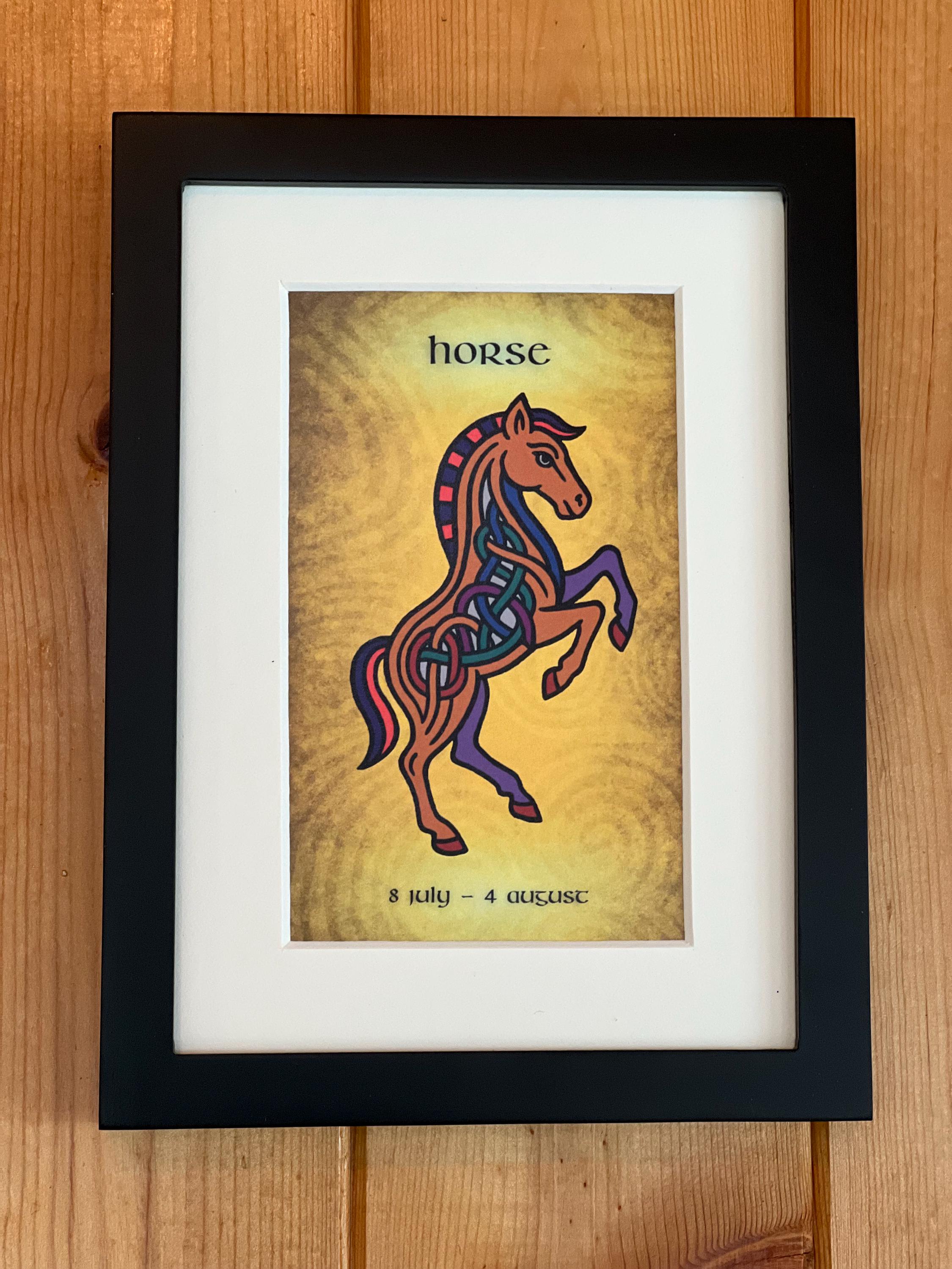 Celtic Animal Astrology • Horse: July 8 to August 4 • Framed Print
