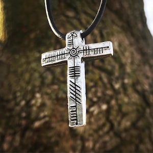 Ogham Cross Pendant - Jesus Christ