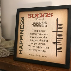 Ogham Happiness (Sonas) Print