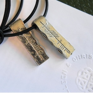 Anam Cara Soul Friend Ogham Pewter Pendant Set