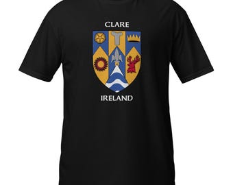 Clare Ireland Coat of Arms Short-Sleeve Unisex T-Shirt