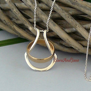 Ring Holder Necklace - Silver, Gold, Rose gold vermeil, RingHalter, Horseshoe Ring Holder, Wedding Ringholder, Nurse, Doctor, porte-bague