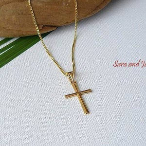 Gold faith cross necklace Clearance