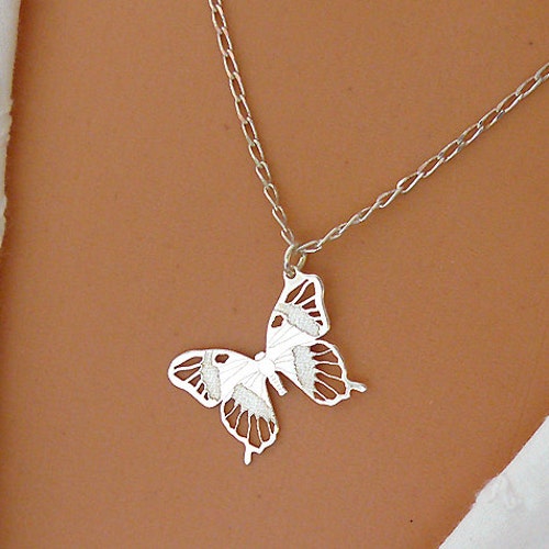 Butterfly Necklace Sterling Silver 